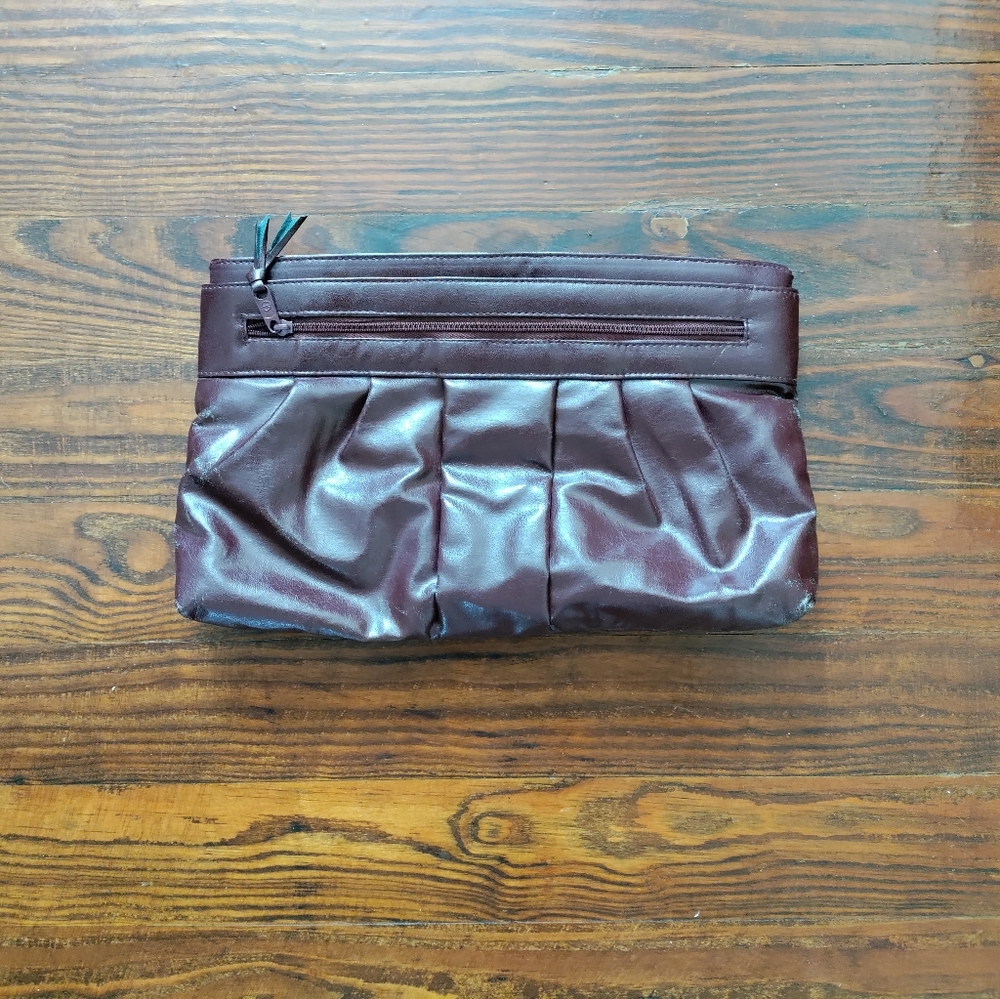 Vintage Oversized Burgundy Clutch